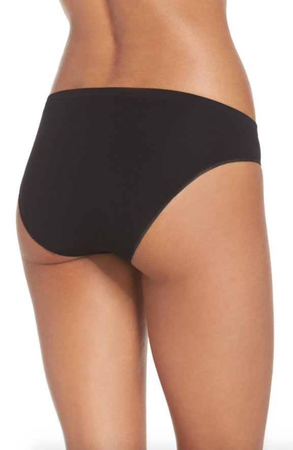 OnGossamer L7005 Black Women’s Clean Lines Seamless Bikini Panty Size S