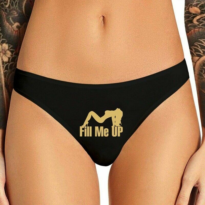 Sexy Lady ‘Fill Me Up’ Lady Women’s Panties Underwear T-Back G-String Funny Girl