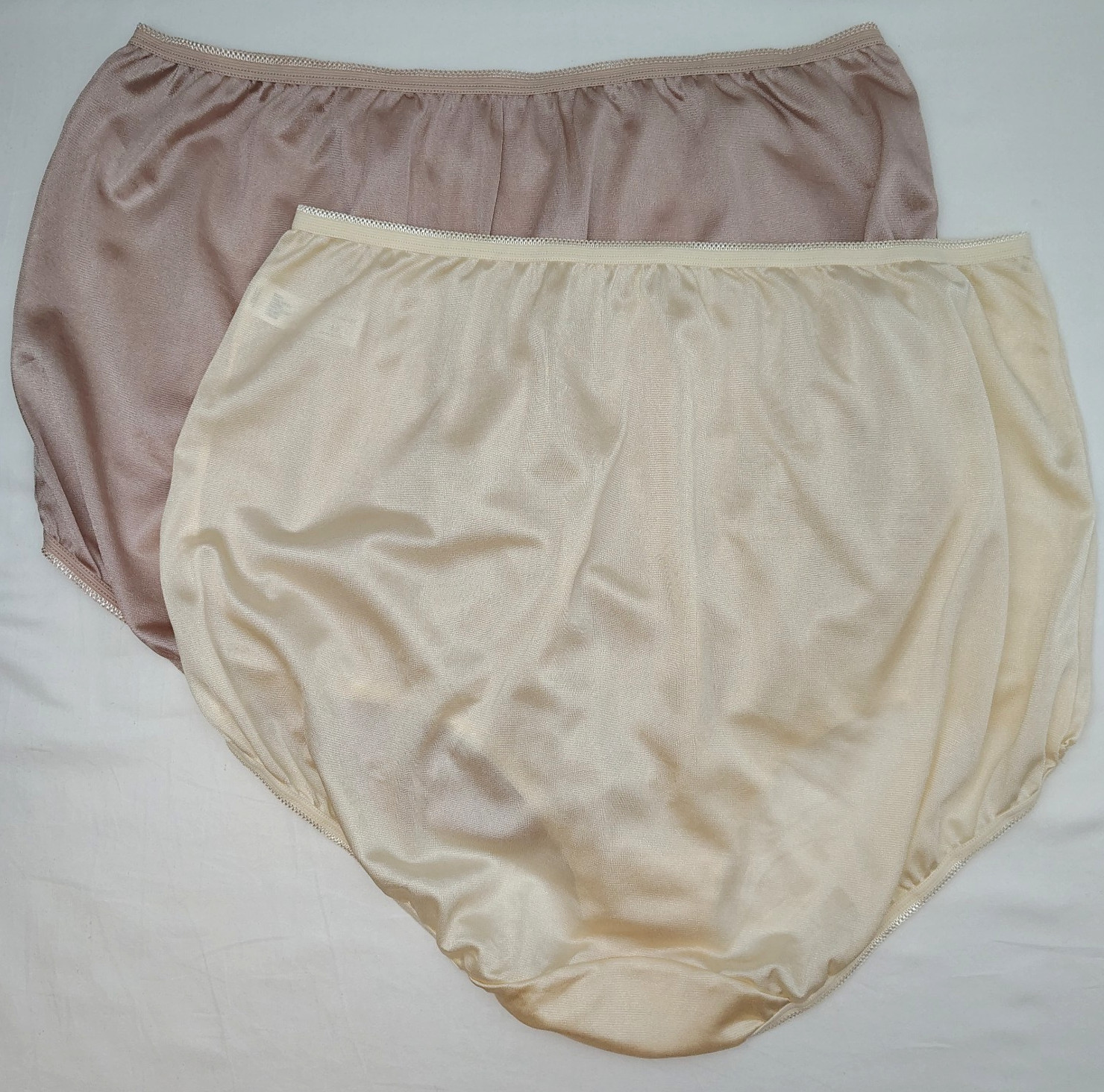 Underscore 2 Pairs Nylon Full Brief Panties JCPenney Size 10 Panty Cream Tan