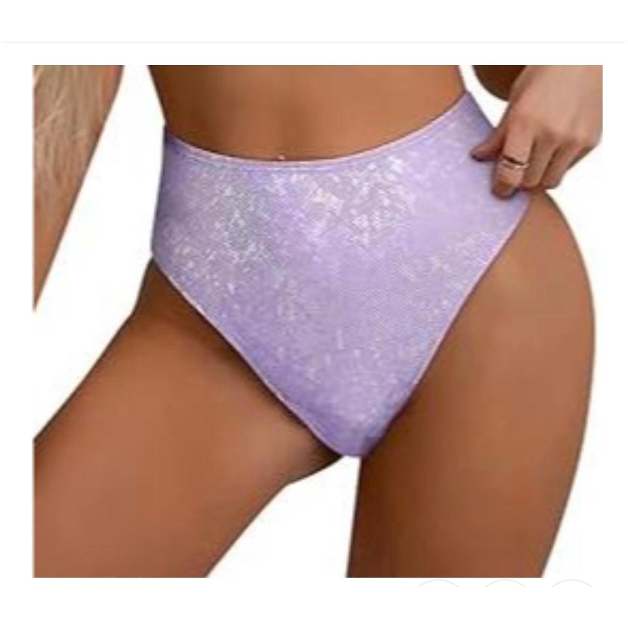 Glitter Rave Outfits Metallic Purple Large