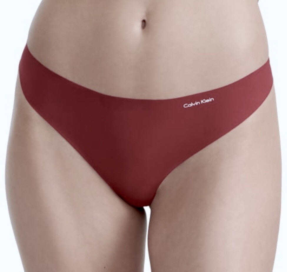 Calvin Klein Invisibles Thong Red Seamless, Size M