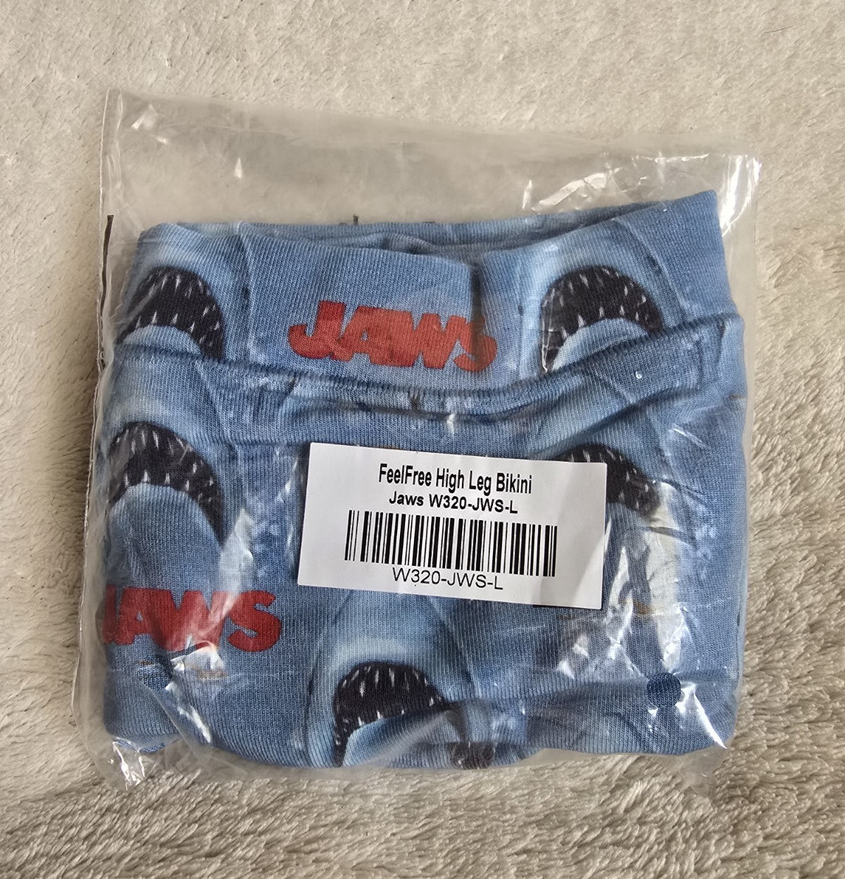 Meundies FeelFree Jaws Women’s High Leg Bikini Print Underwear Size L