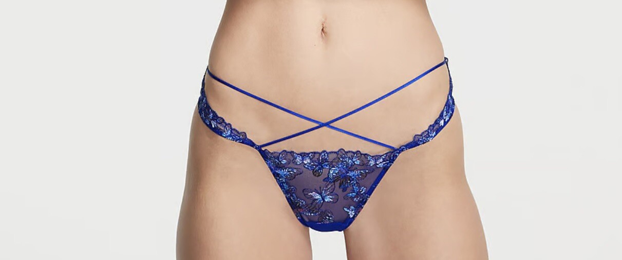 Victoria’s Secret VERY SEXY Butterfly Embroidery Strappy Bikini Panty