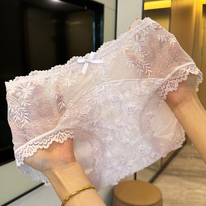 5 Pack Lot Sexy Womens Sheer Lace Panties Underwear See Through Lingeries French