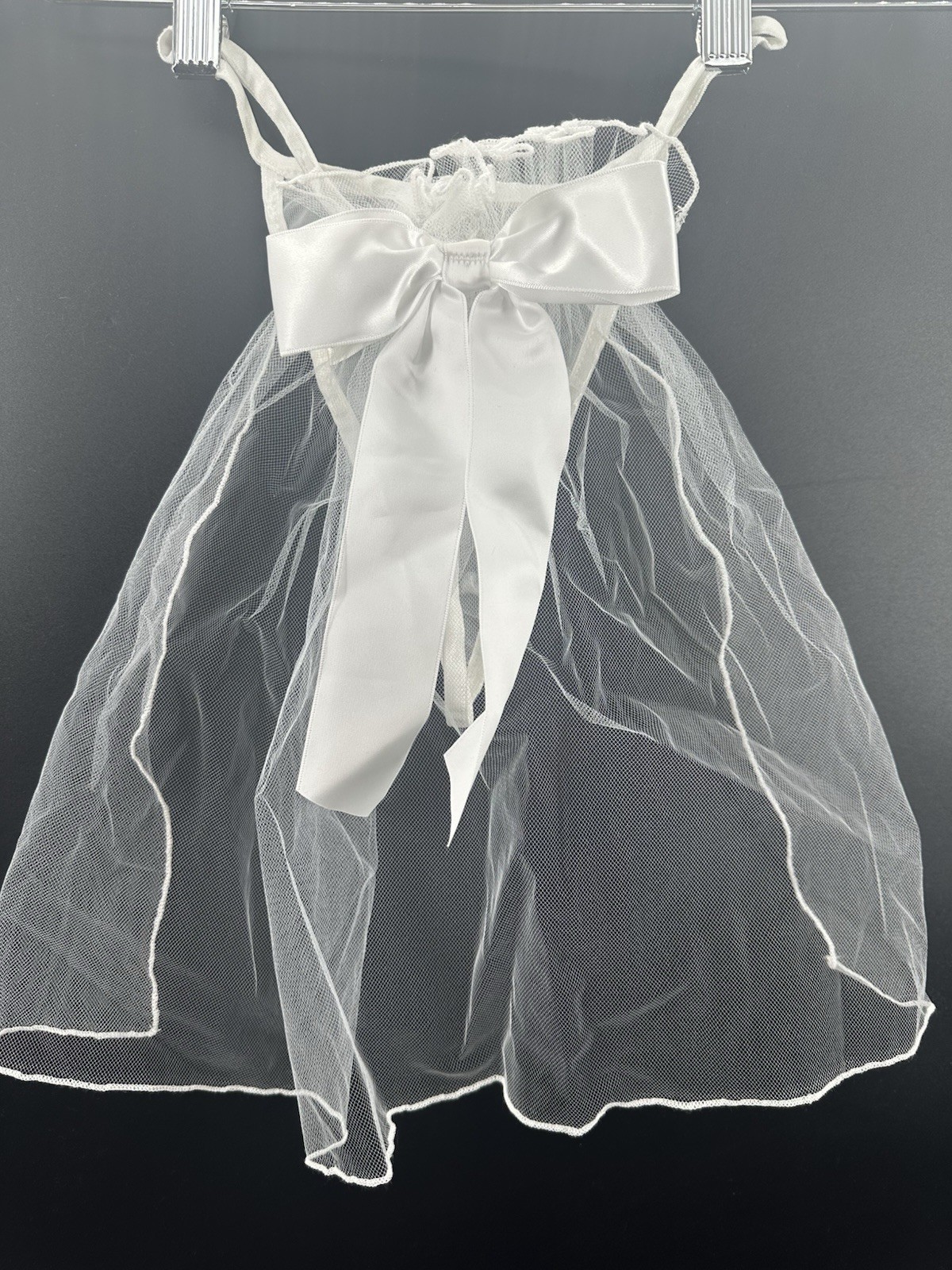 Fredrick’s Of Hollywood Wedding Thong Beaded With Veil EE11