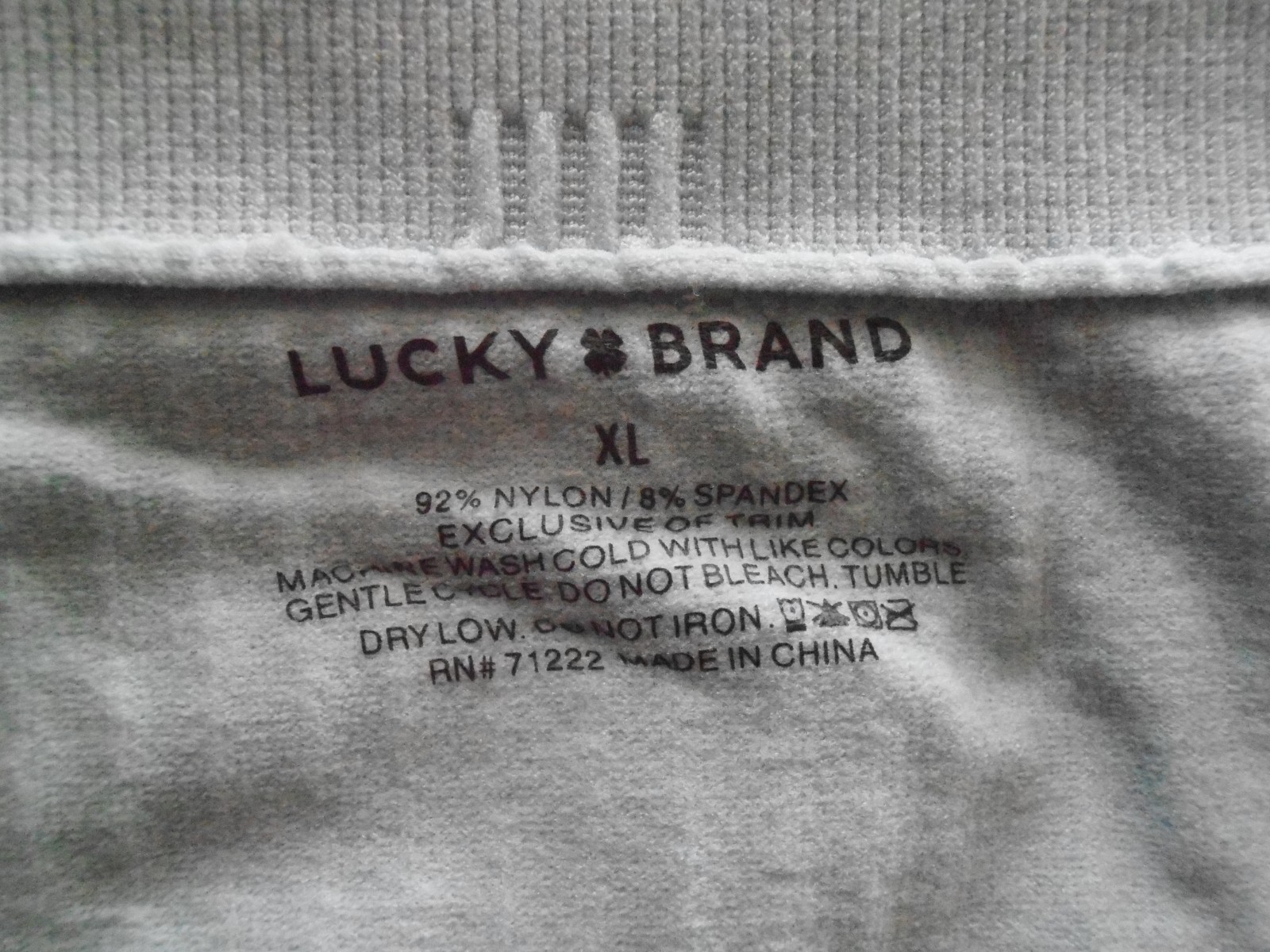 Lucky Brand Women’s XL Blue 92% Nylon/8%Spandex Panty NWT Feel Lucky Made China