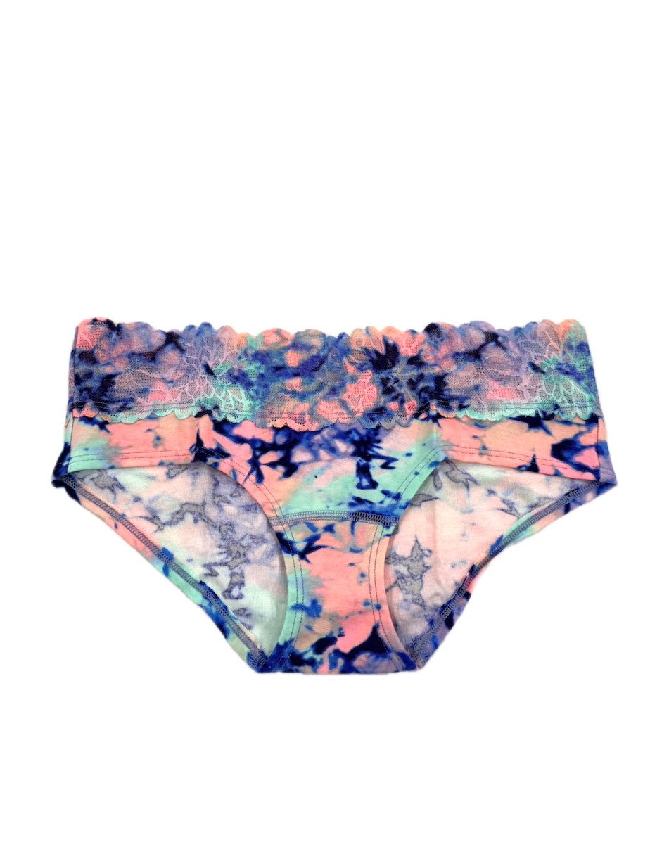 Victoria’s Secret PINK Lace-Trim Hipster Panty Pastel Tie Dye