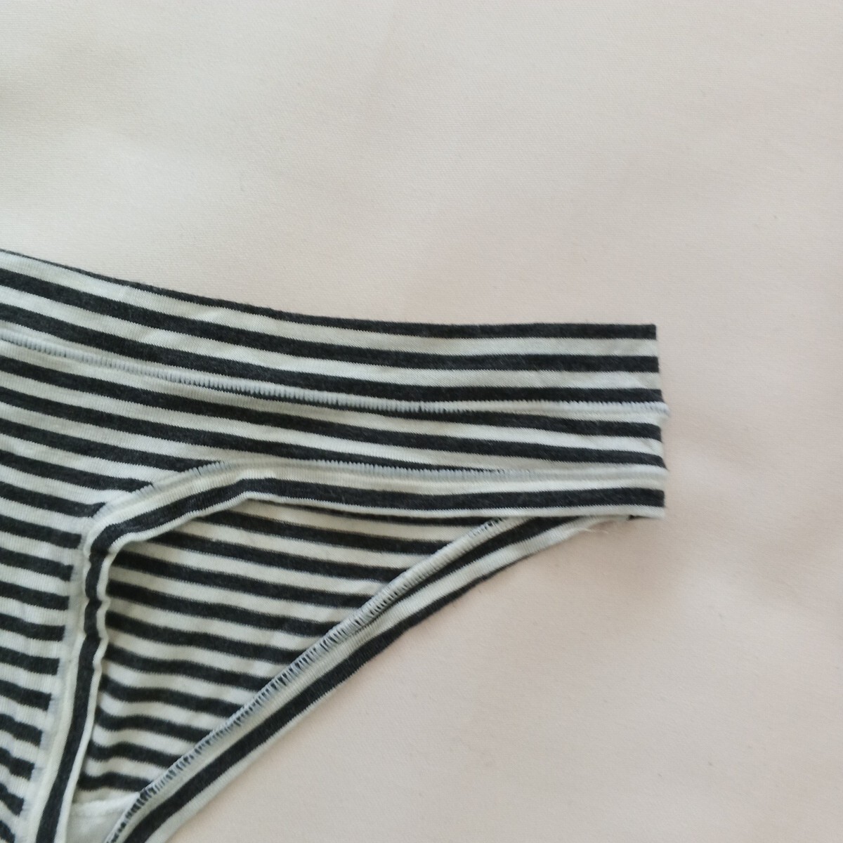 NWT ALFANI Thong Size SMALL Black & White Striped Rayon Blend