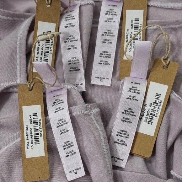 SKIMS Cotton Jersey Full Brief Lot of 4 Iris Mica XS