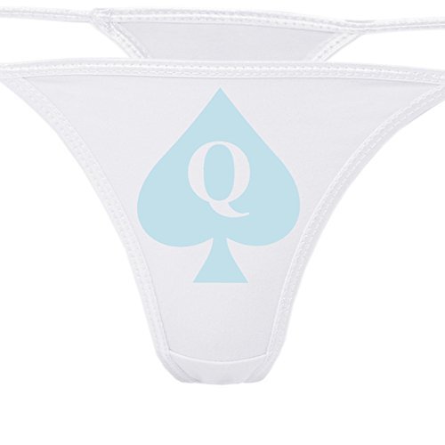 Queen of Spades White String Thong QofS Panties for BBC Lovers Q of S Hot Wife