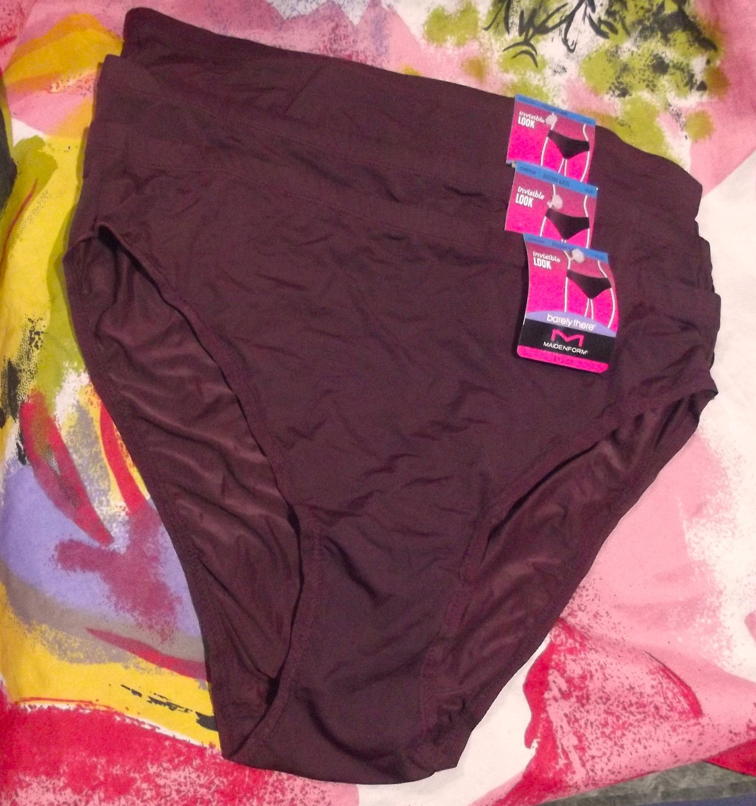 3 NEW MAIDENFORM DMBTHB XBL BARELY THERE INVISIBLE LOOK HIGH LEG PANTIES XL/8