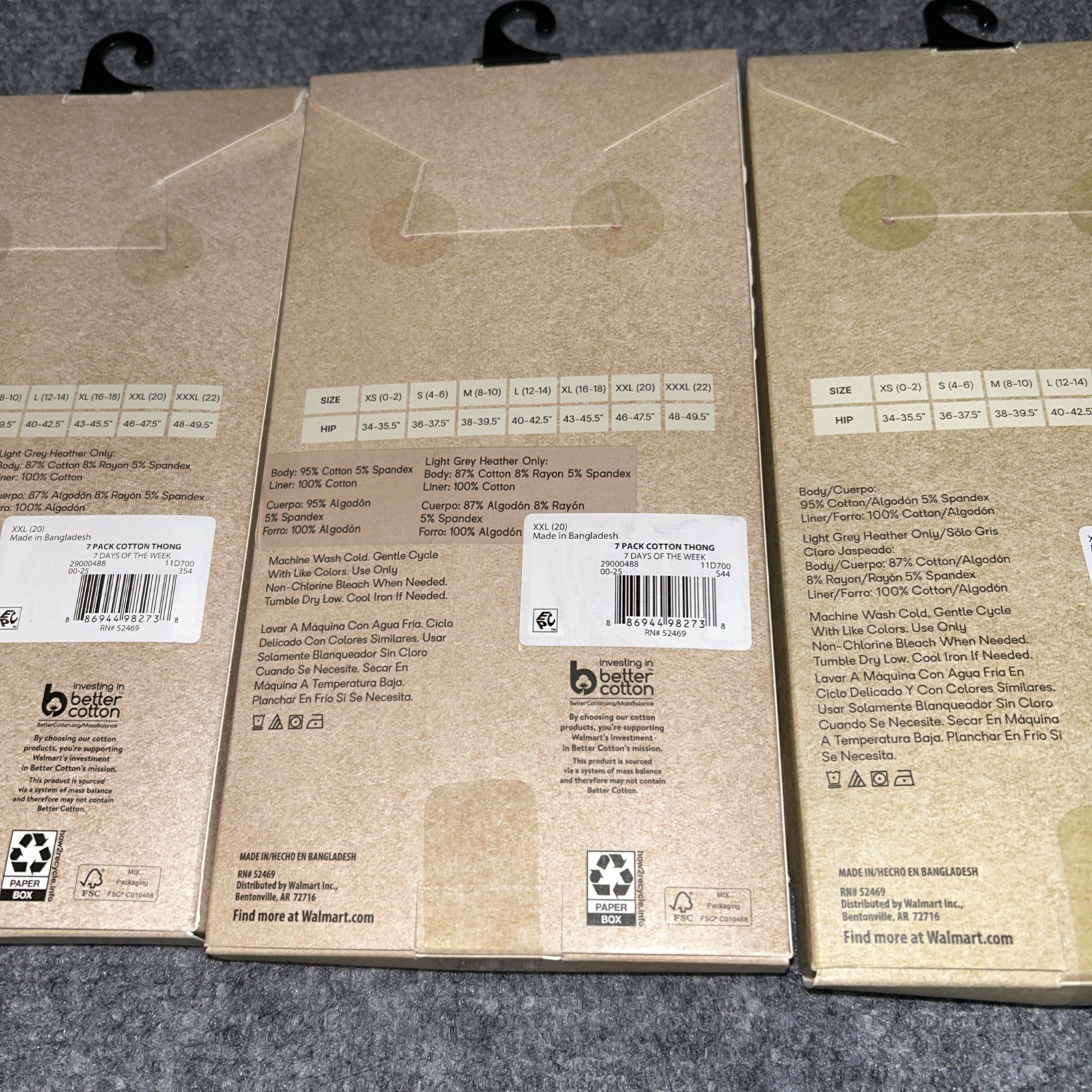 3 x Womens ‘Day of the Week’ 7 Thong Panties – Size 2XL (20) – BRAND NEW 21 Pair