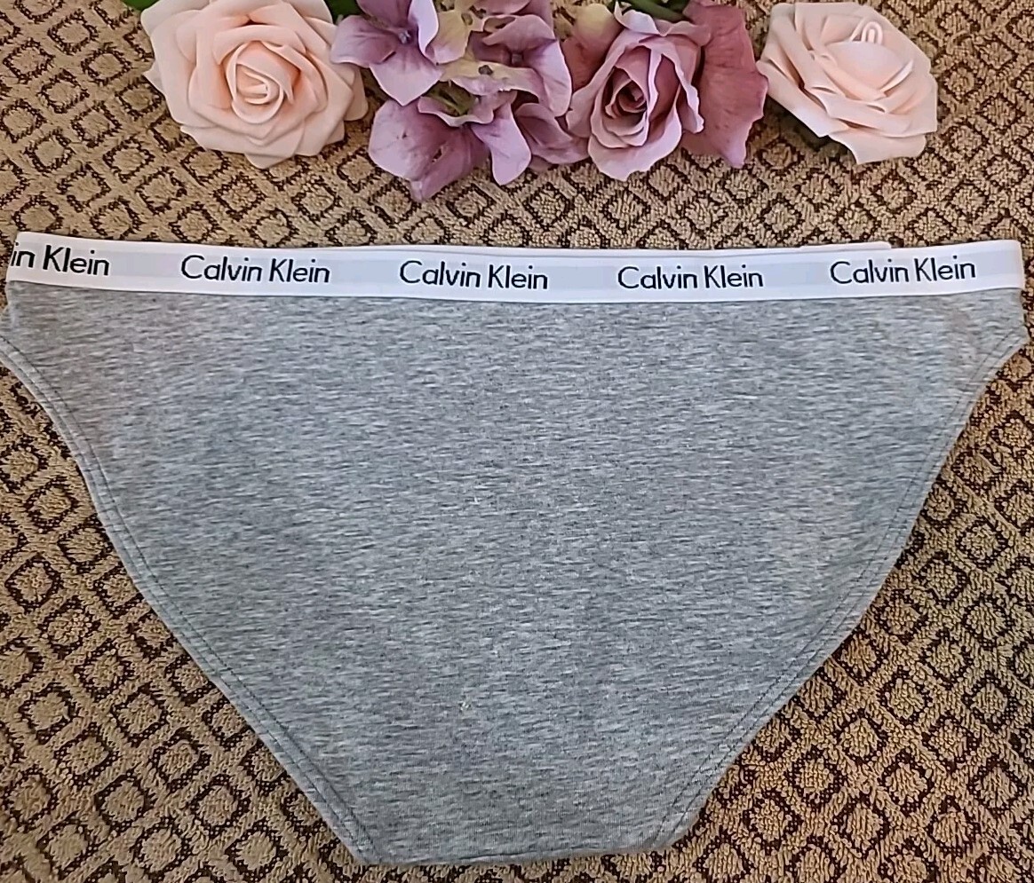 CALVIN KLEIN SIGNATURE SeXy Cotton Stretch Logo Carousel BIKINI Panty Lg $15.00
