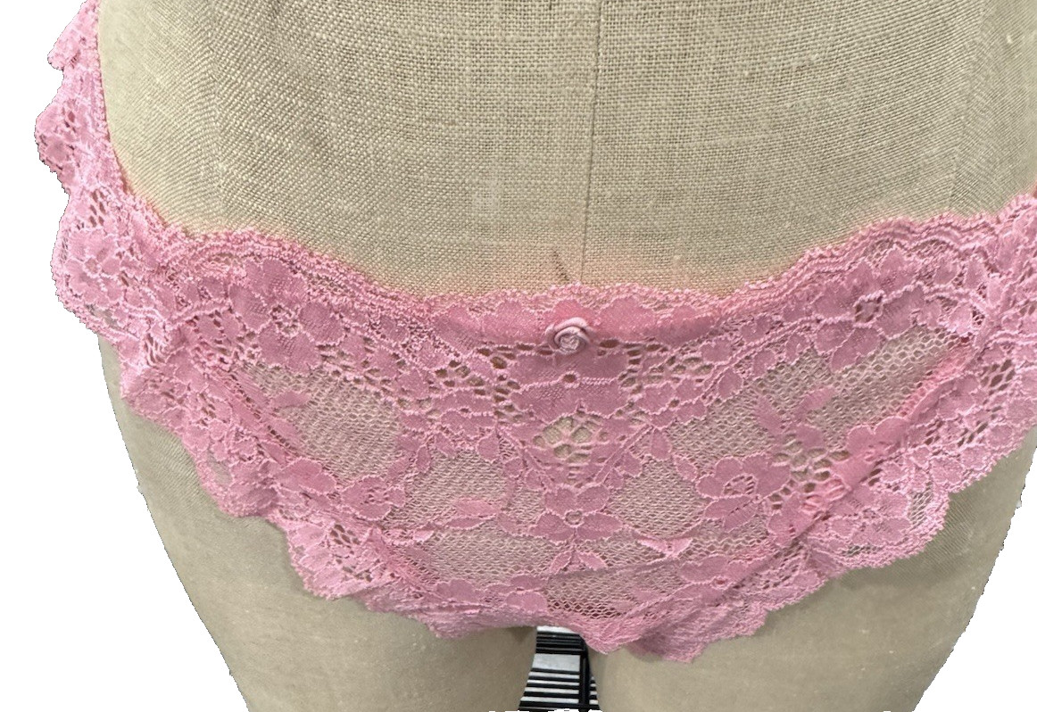 NWT-Victoria’s Secret Dream Angels Brazilian/Slip-Hot Pink Lacey Underwear
