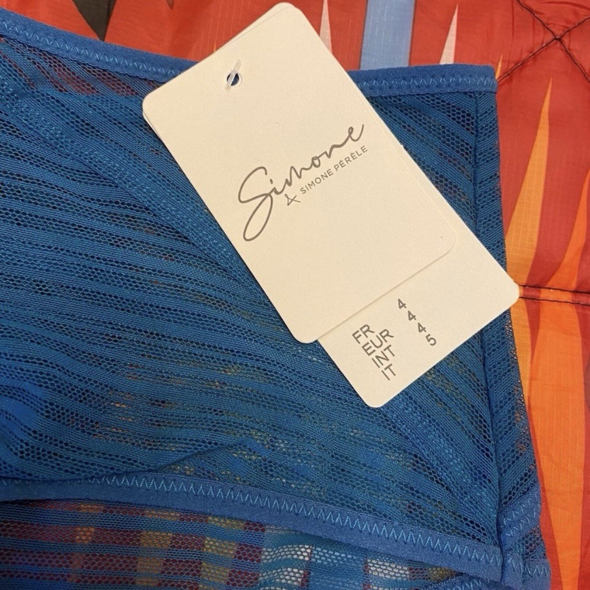 Simone Perele Leonie Boyshorts 4 Large Panties Heavenly Blue Mesh Teal Turquoise