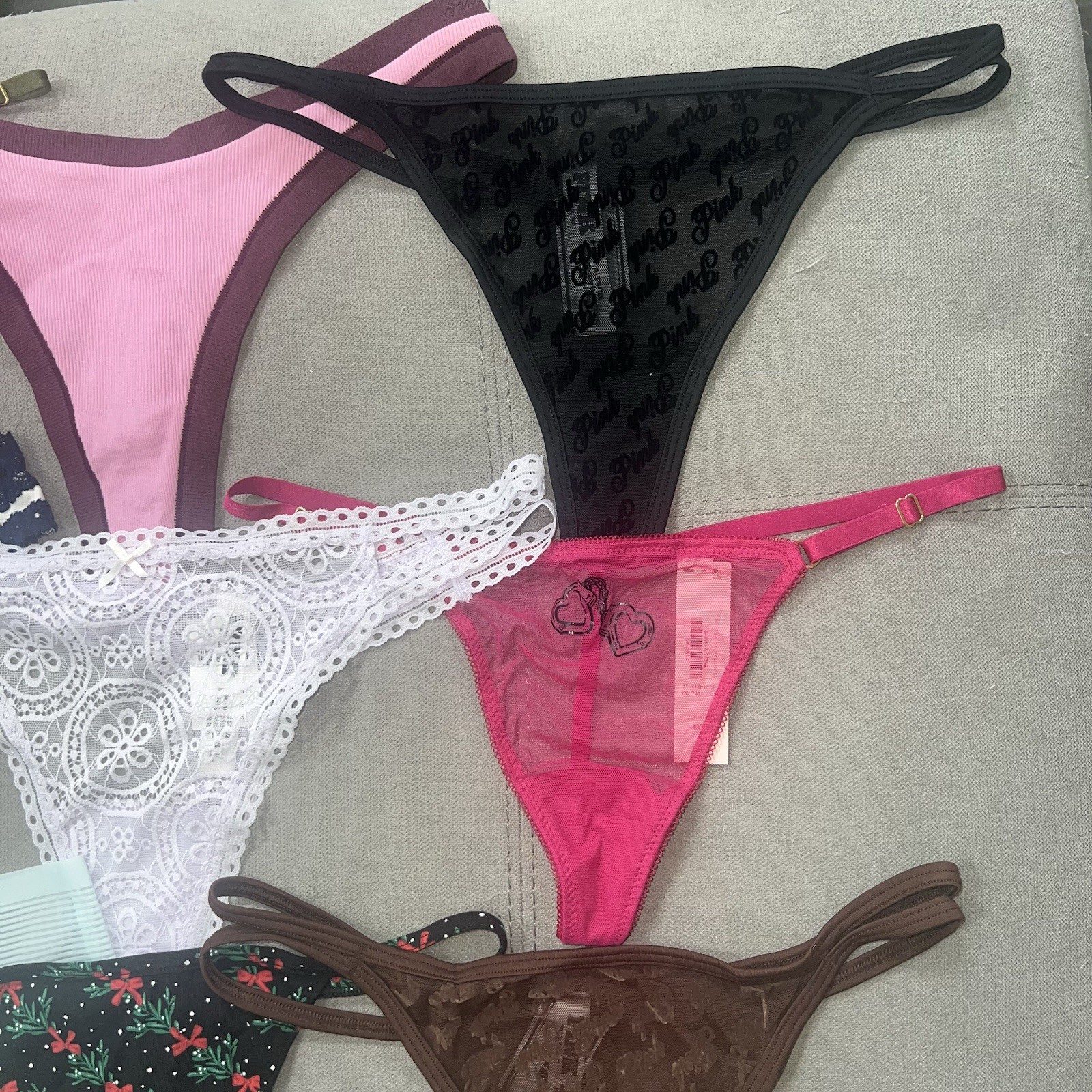 Bundle of 10 Victoria’s Secret Size M Medium Thongs Panty Underwear Panties New