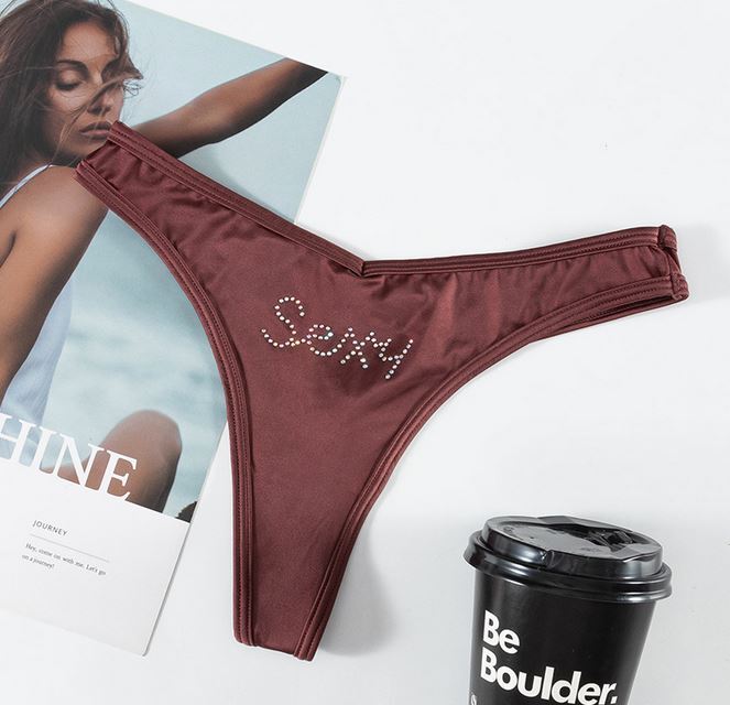 1/5 Pack Lot Women Sexy Satin Panties Vintage High Cut Thong G-string Underwear