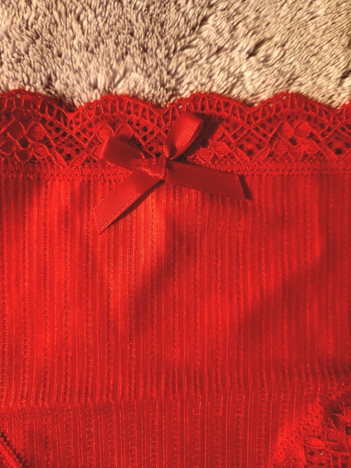 Red Strawberry Shortcake Pantie Lace Soft Stretch M Super Cute Cheeky