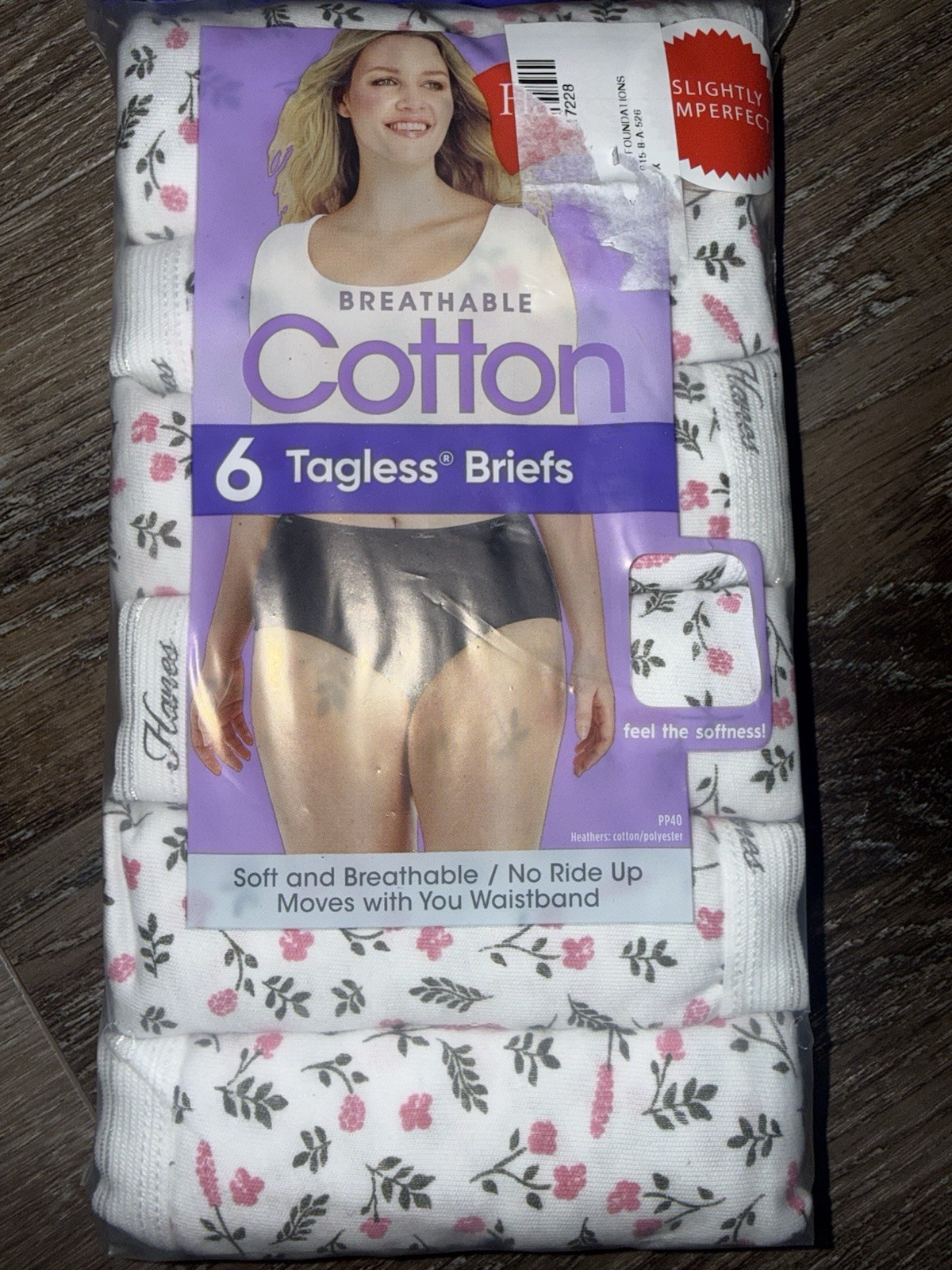 Hanes ~ 6-Pair Women’s Brief Underwear Panties Cotton Breathable (C) ~ 2XL/9