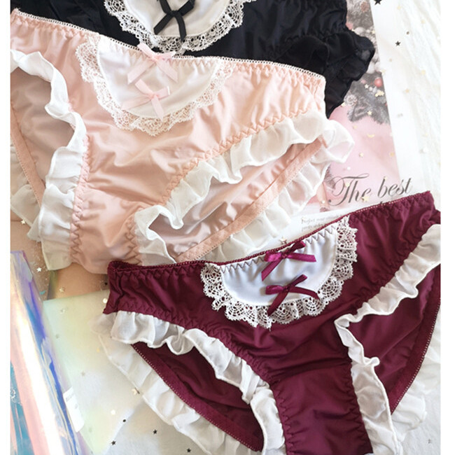 3 Pack Lot Ladies Women’s Sexy Panties Brief Sheer French Underwear Lingeries