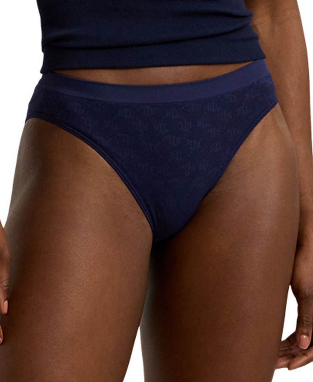 Pack of 2 Lauren Ralph Lauren Monogram Mesh Jacquard Bikini Brief Underwear NWT