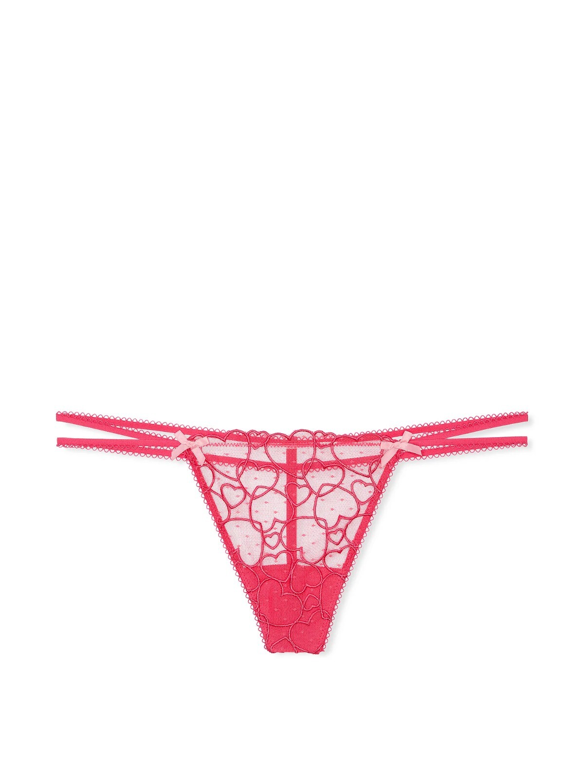 Victoria’s Secret Pink Wink V-String Panty Heart Embroidery Limited