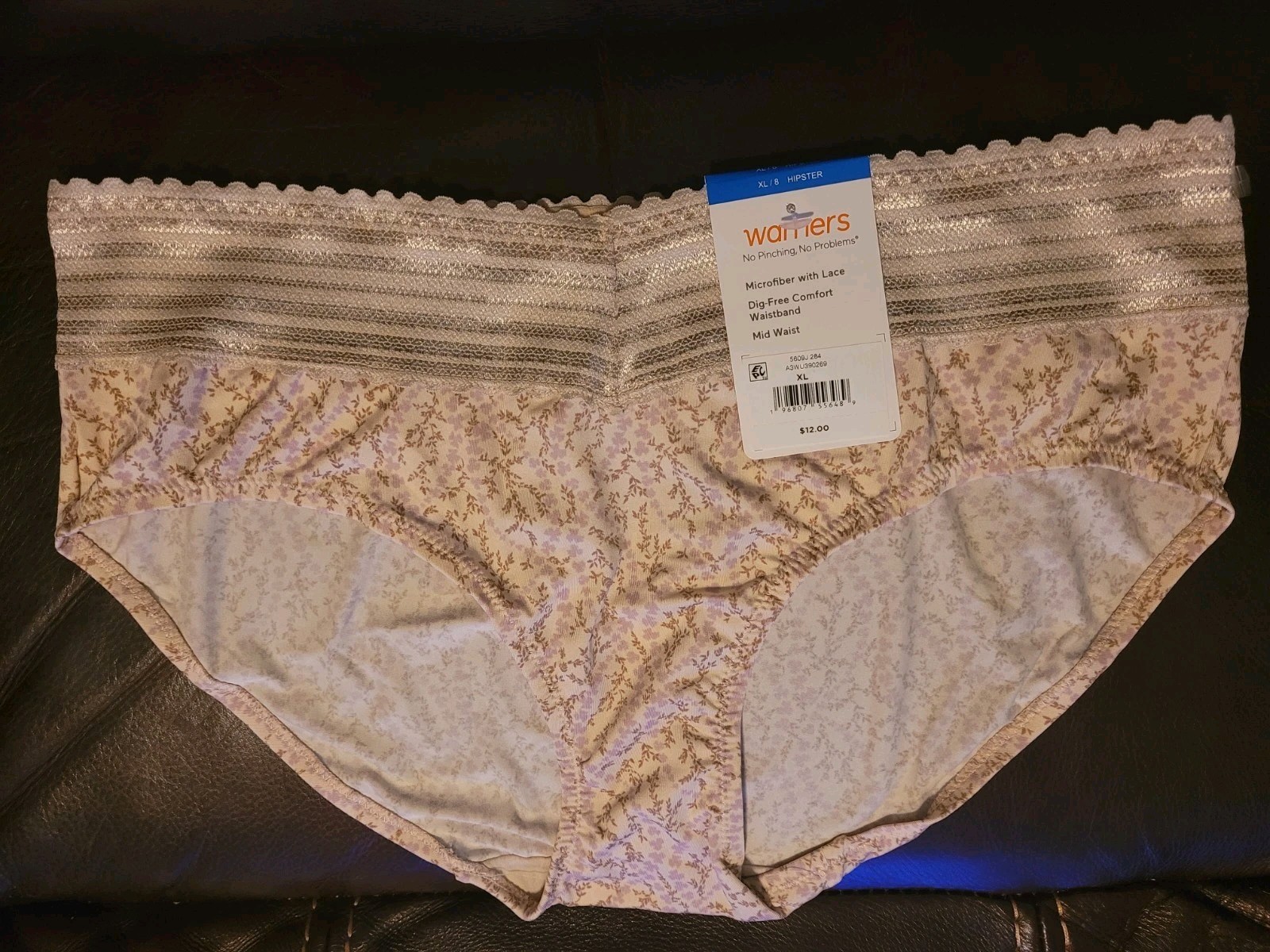 WARNERS No Pinching No Problems Mid Waist Lace Hipster $12.00 nwt