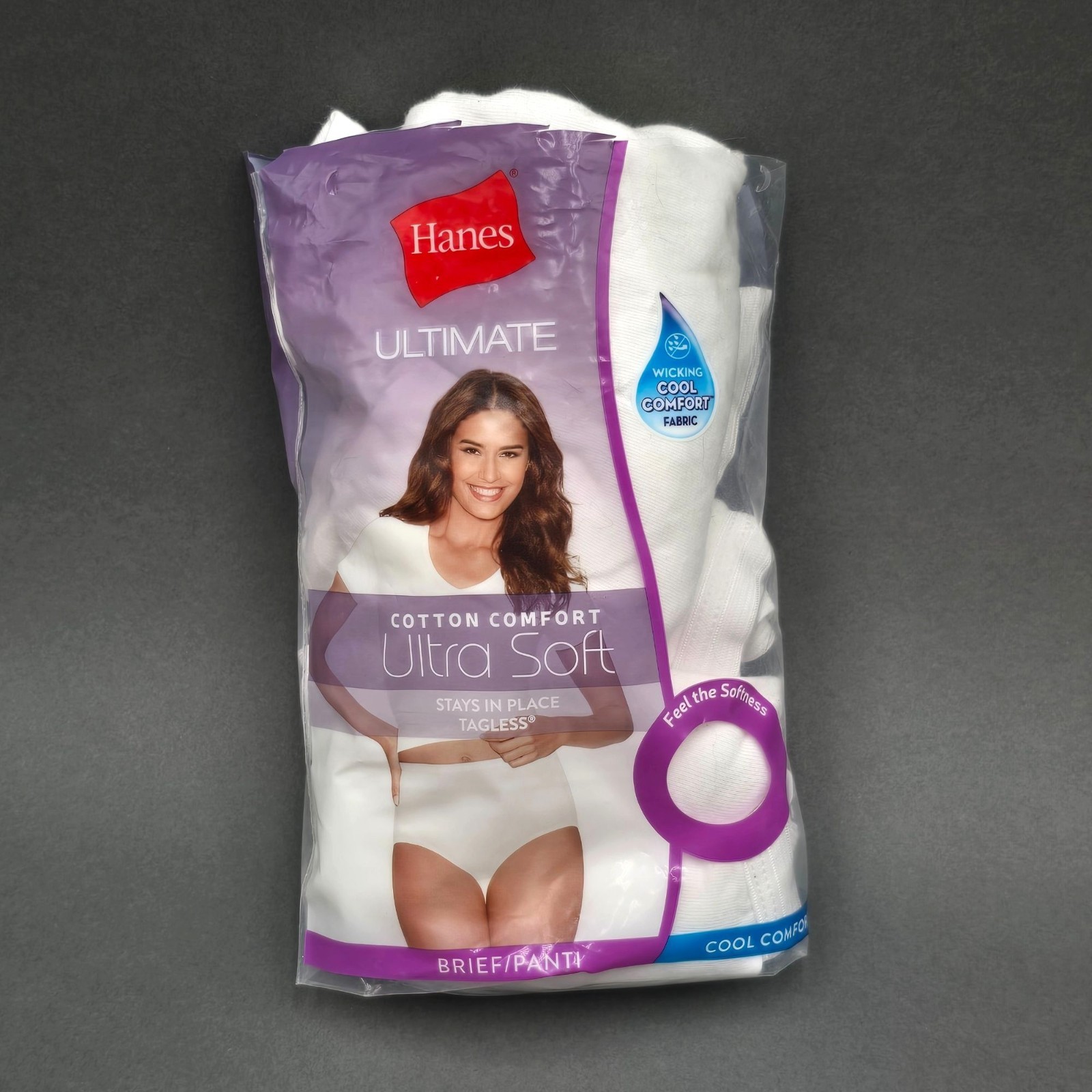 Hanes Womens Ultimate Cotton Comfort Ultra Soft Brief Panti 2XL White 5 Pack