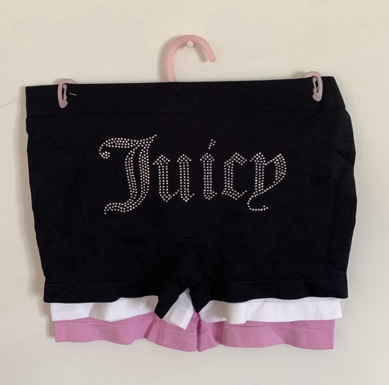 Juicy Couture Intimates Boy Short Bling Rhinestone Retro Y2K Panties 3-Pack Set