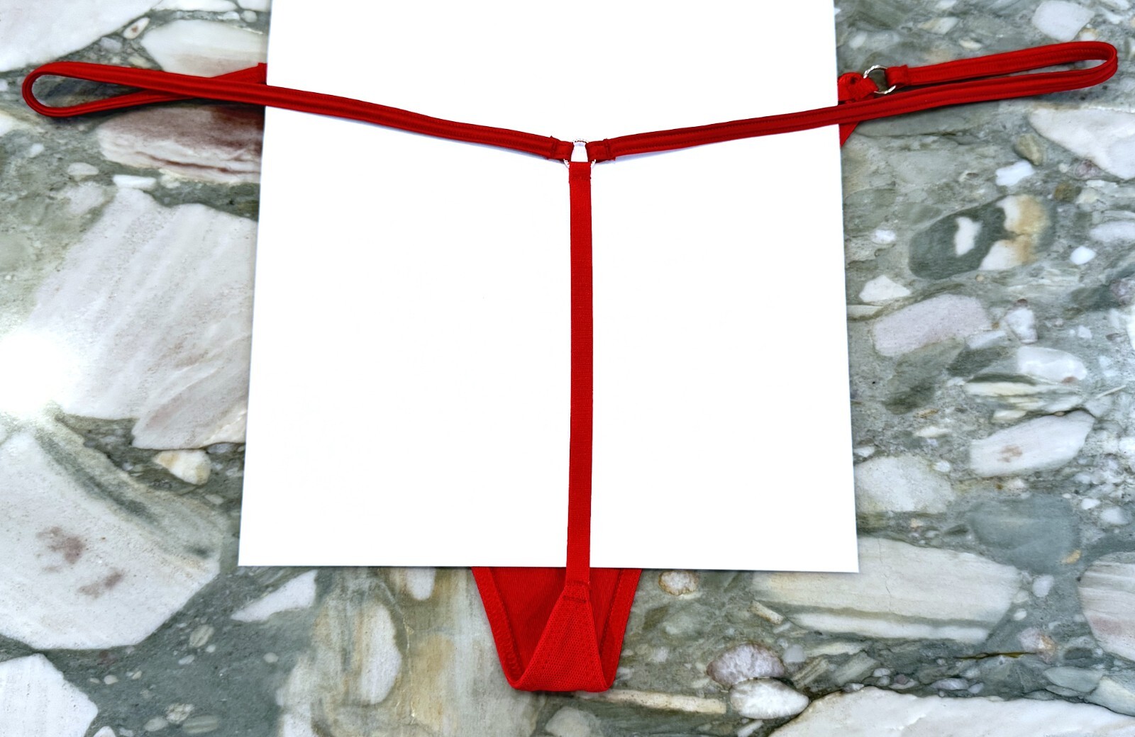 NEW Victoria Secret Dream Angels Bow SHINE Embroidery V-String – Lipstick Red XL