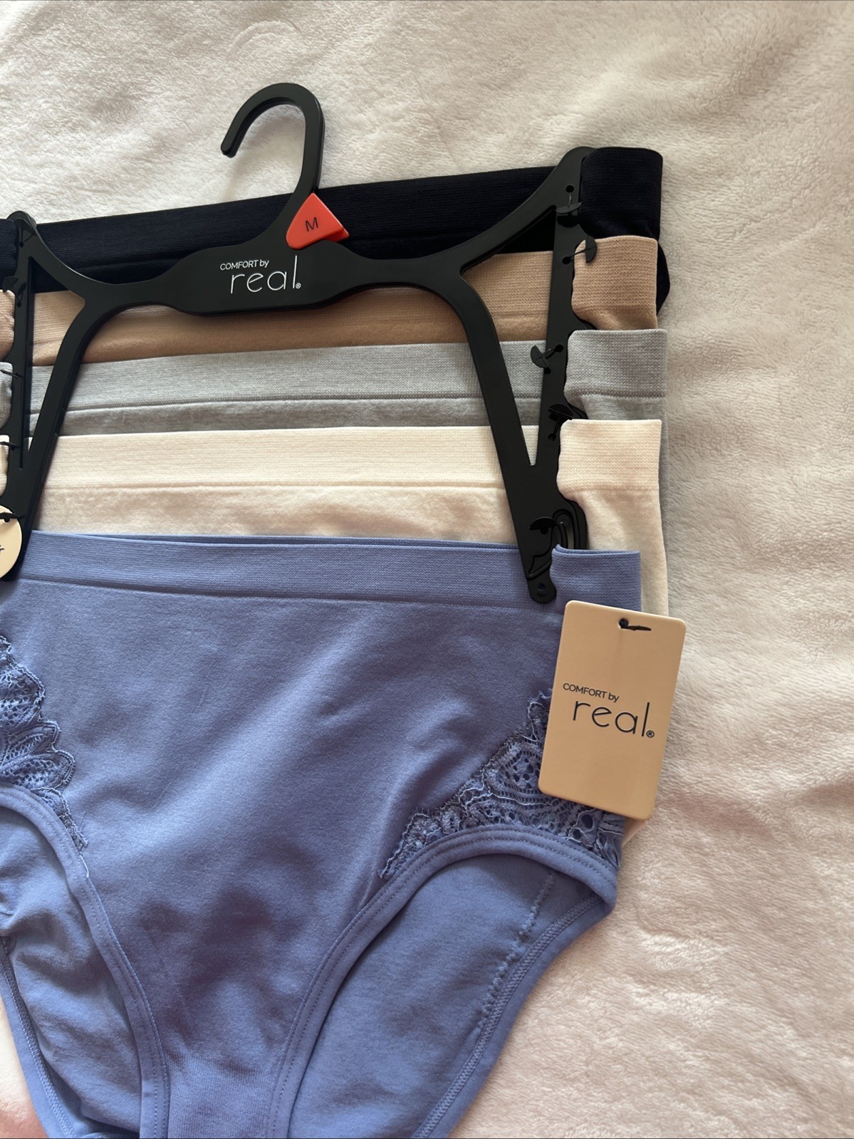 Comfort By Real Women 5 Pack Seamless Tagless Briefs Solid Neutral Colors Medium