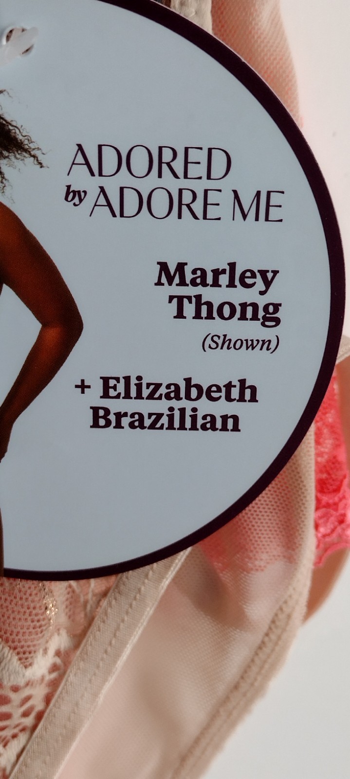2 Pk Adore Me Women’s Marley Strappy Thong & Elizabeth Brazillian Underwear 3X