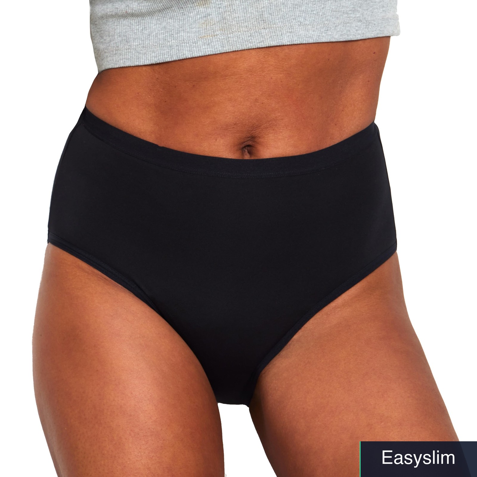 Organic Cotton Period Underwear X-Large Black Absorbent Heavy Flow