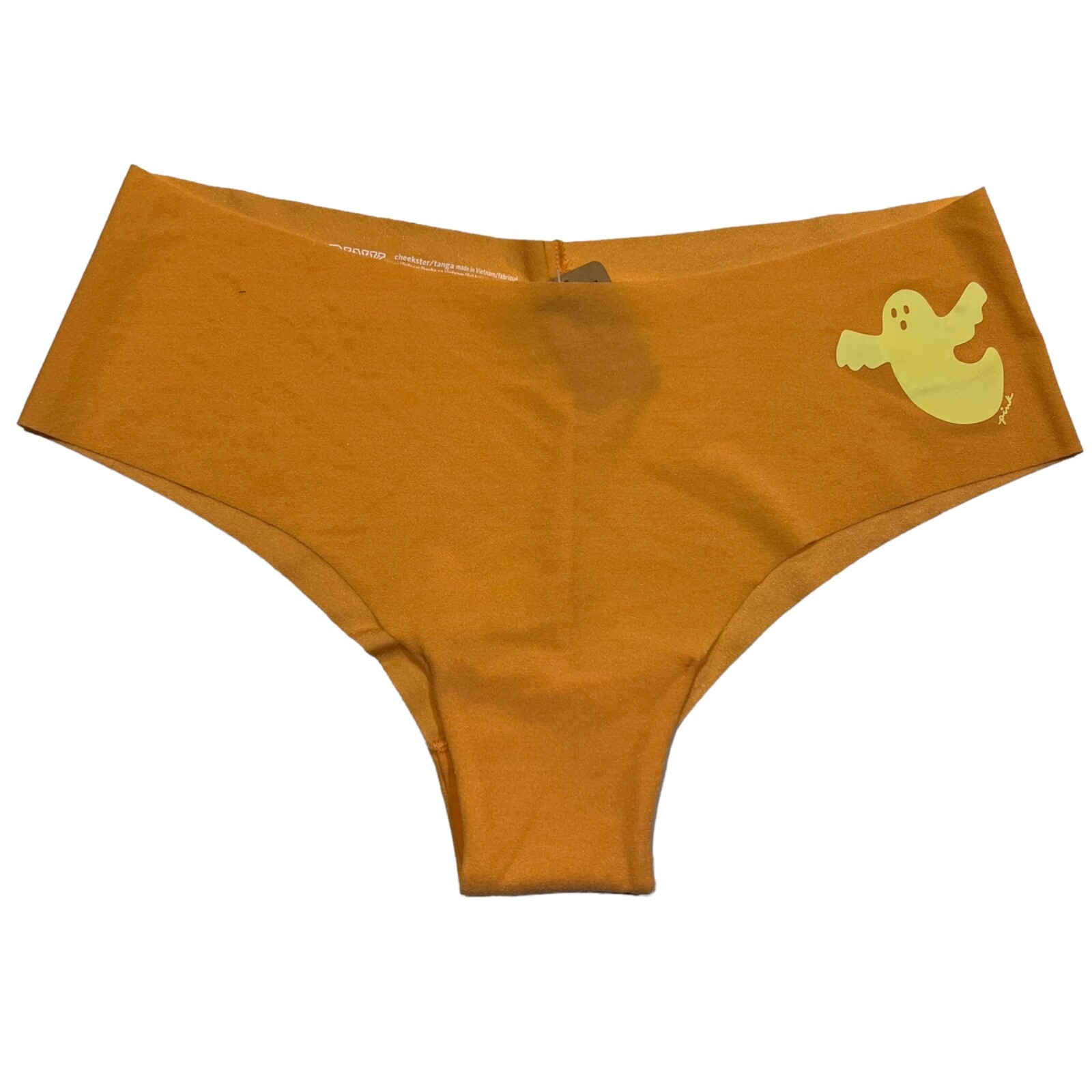 NWT VICTORIA’S SECRET PINK Cheekster Pantie Sz S-M-XL Orange Ghost