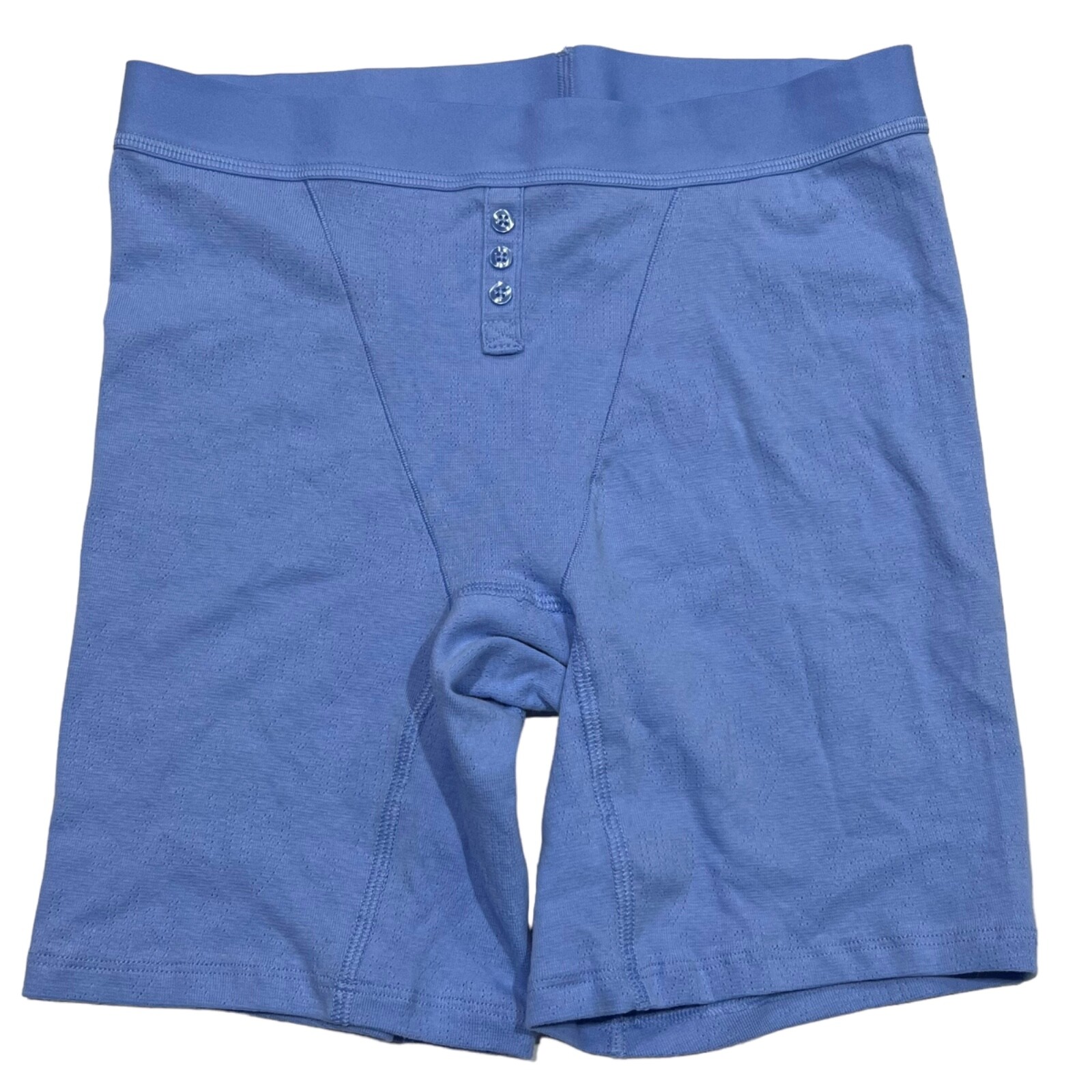 NWT AERIE Boyshort Pantie Sz S-M Blue Cotton Jersey