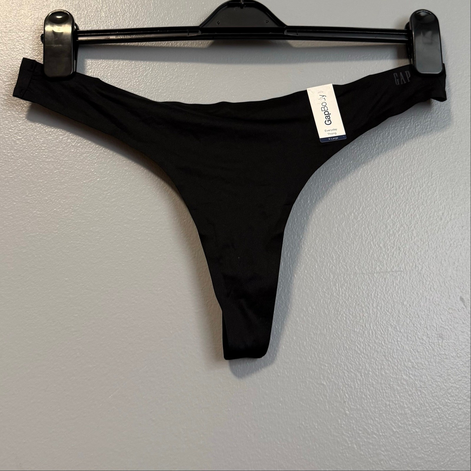 Gap Body Black Everyday Thong No Show Underwear NEW XL