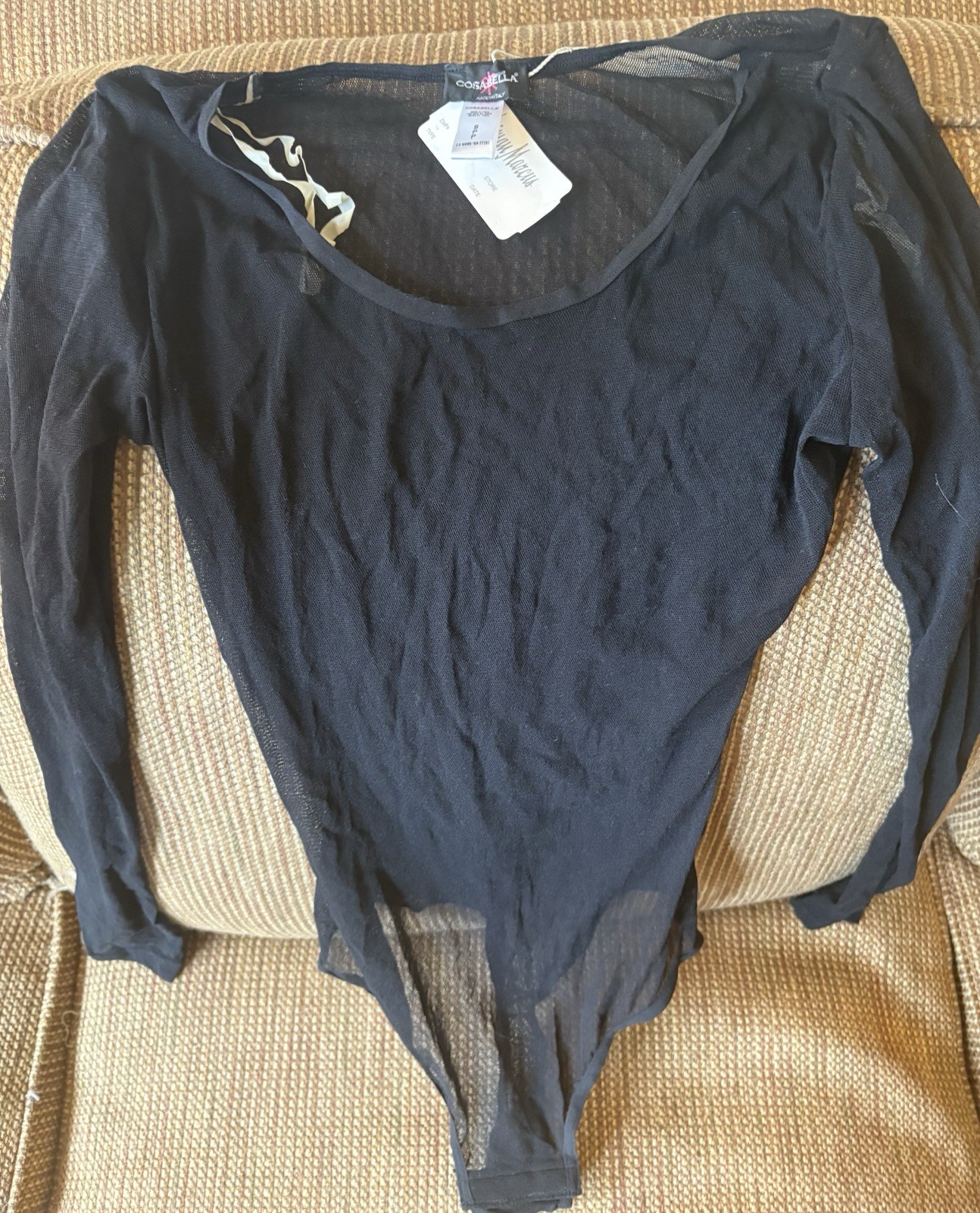 COSABELLA Soire LS Thong Teddy (Small, Black)- NEW w/ Tags