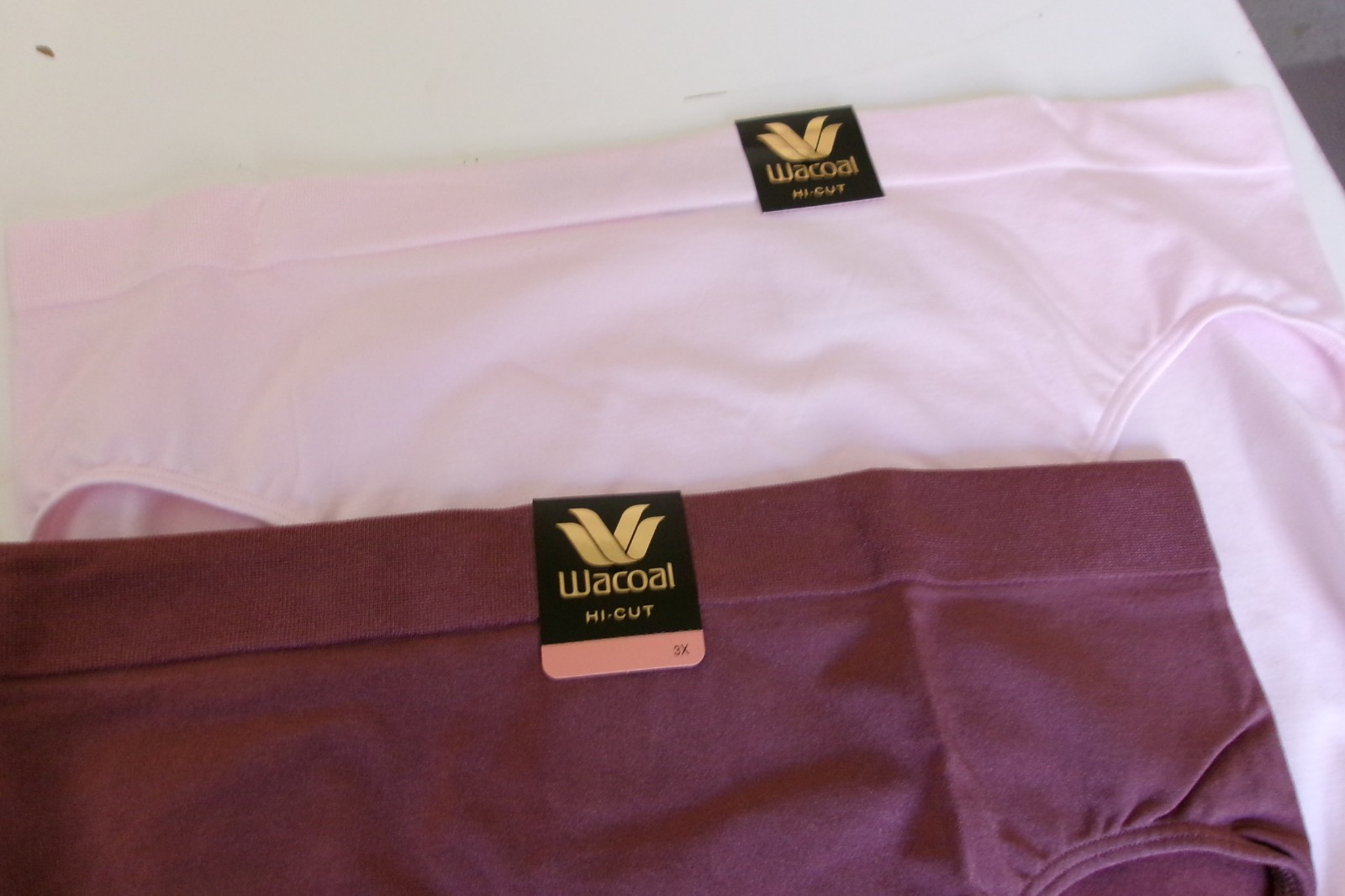 2 Wacoal High cut Brief underwear Size 3XL Style 834175 Pink (698) & Brown (241)