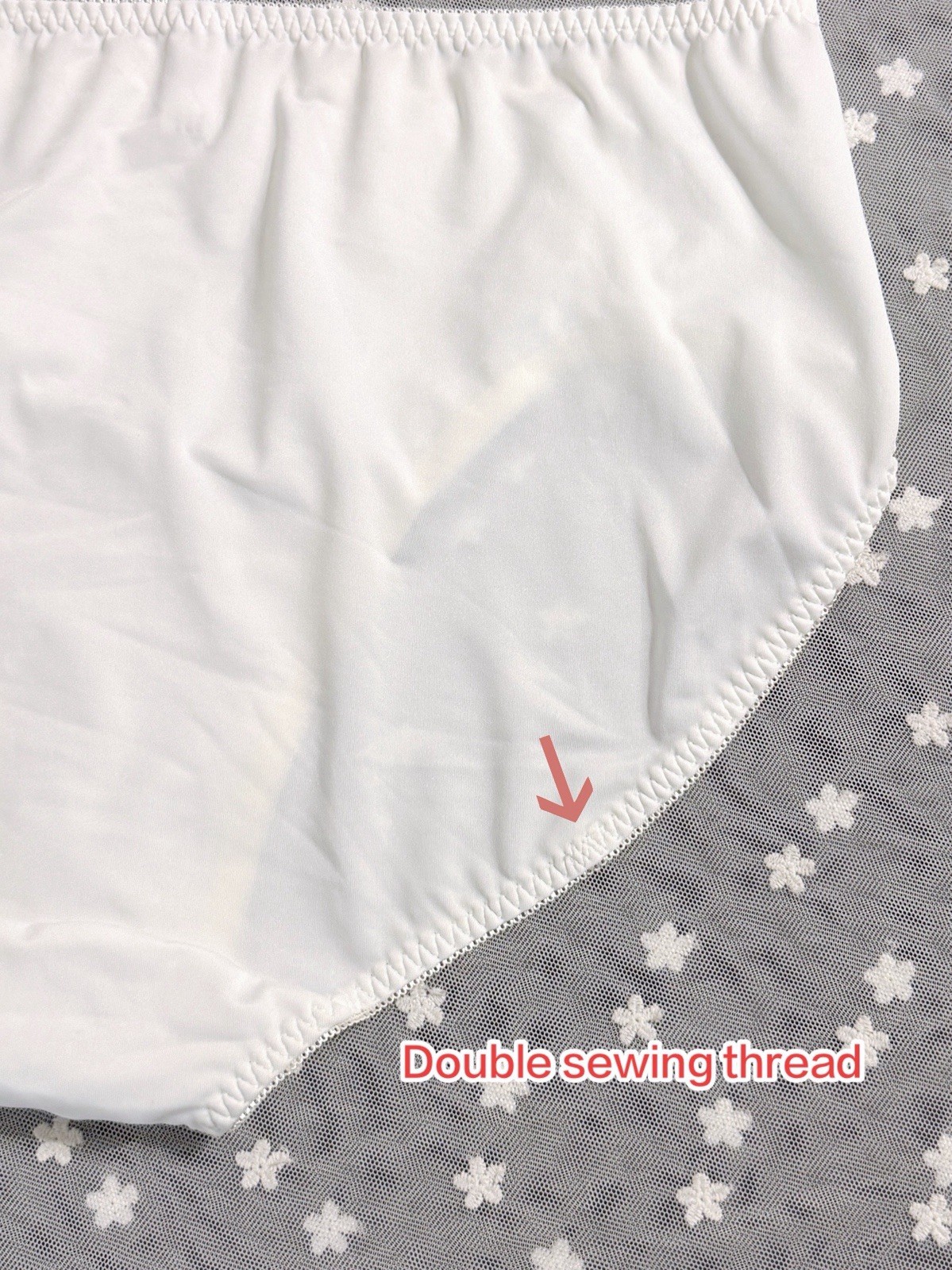 Set Of 4 US-XL/JP-5L Japanese Floral Embroidery Panties Extra Long Crotch Lining