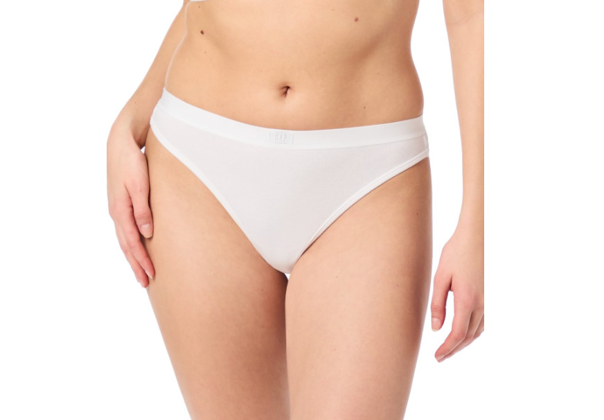 Gap GapBody Women’s Logo Comfort Thong Underwear GPW01083 – Optic White SMALL