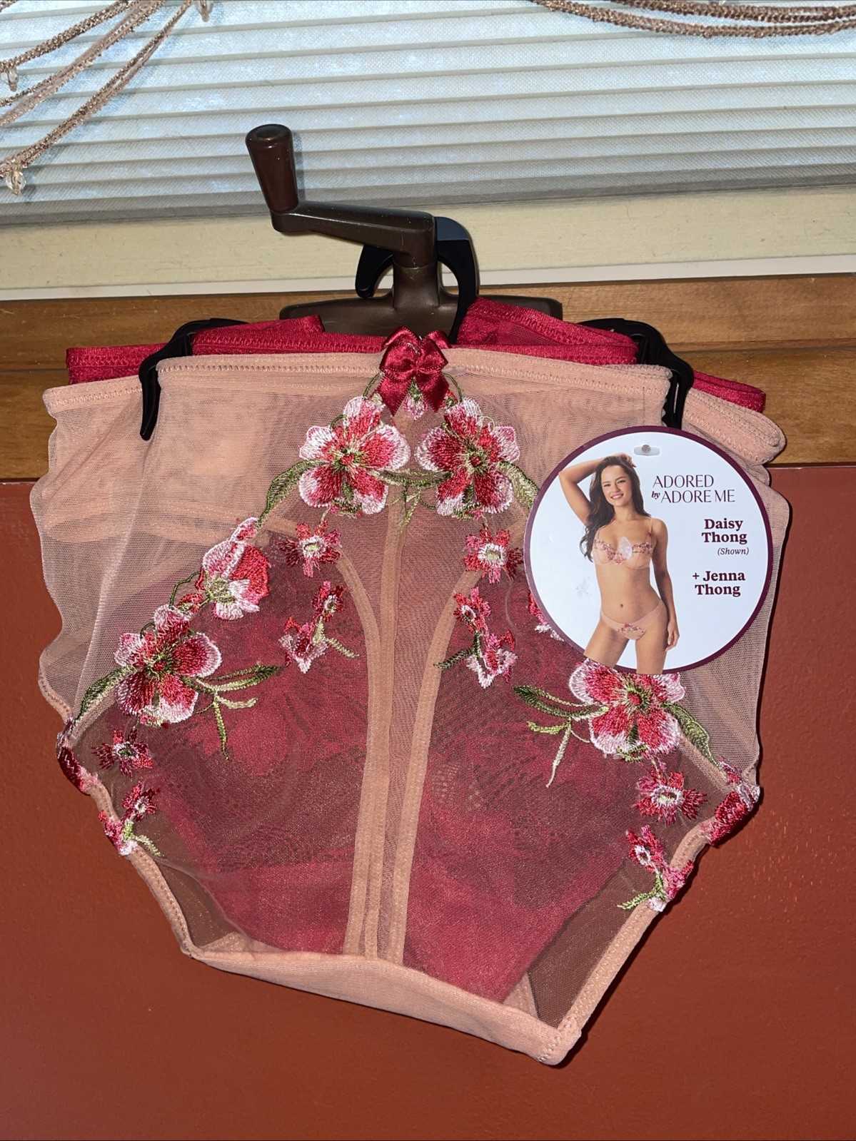 NWT Adored By Adore Me 2-Pack Lace & Mesh Jenna Thong & Daisy Thong Sz 3X Multi.