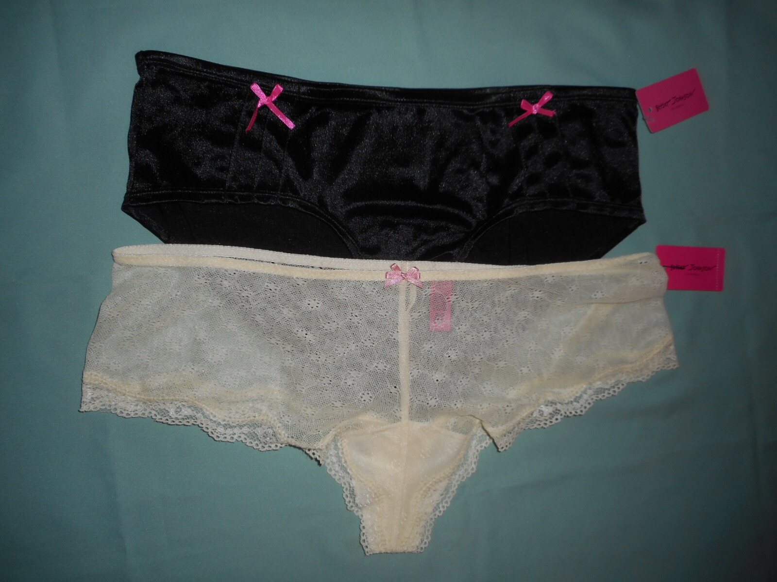 Betsey Johnson Set of 2 Boyshort Panties Size Large New With Tags