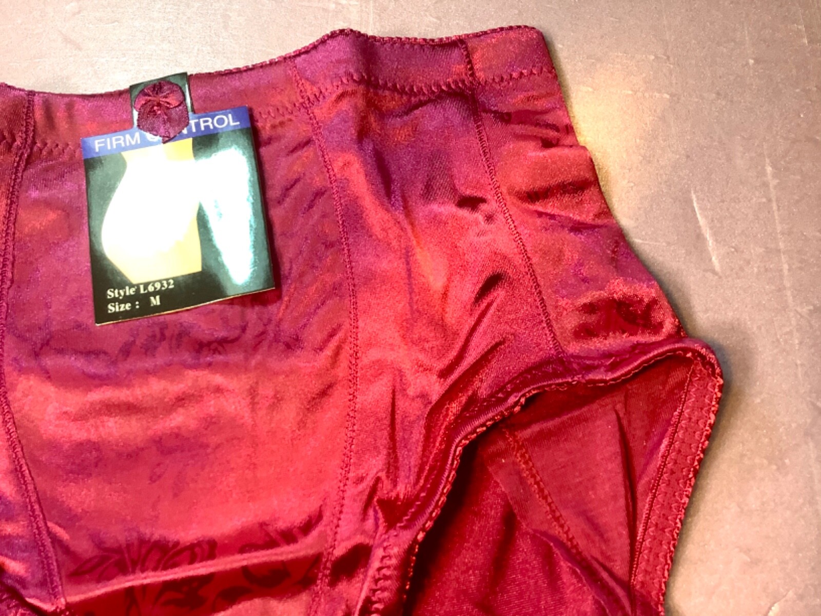 Women Panties,Control Briefs”Eva Cervantes”Size L. Purple Soft shiny Satin