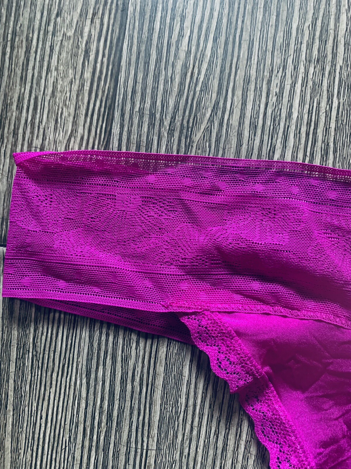 Womens No boundaries purple floral micro thin Thong XL/XG (15-17) NWT