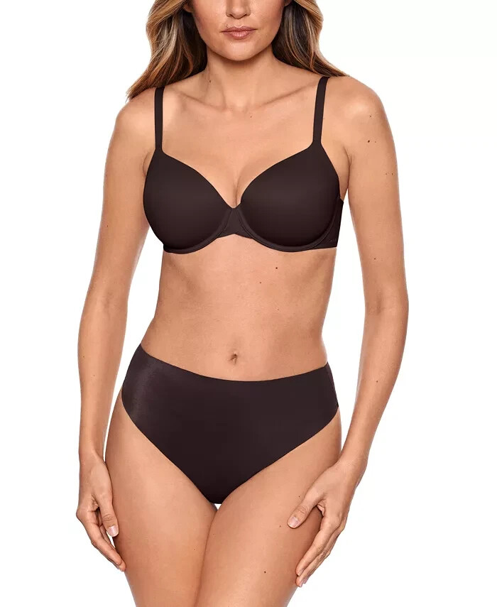Miraclesuit Light Shaping Waistline Thong Underwear Size 2XL Brown Coffee