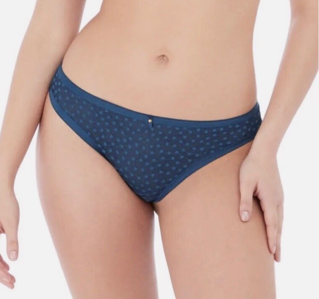 Freya Starlight Blue Brazilian Brief Knickers UK M 12 L 14