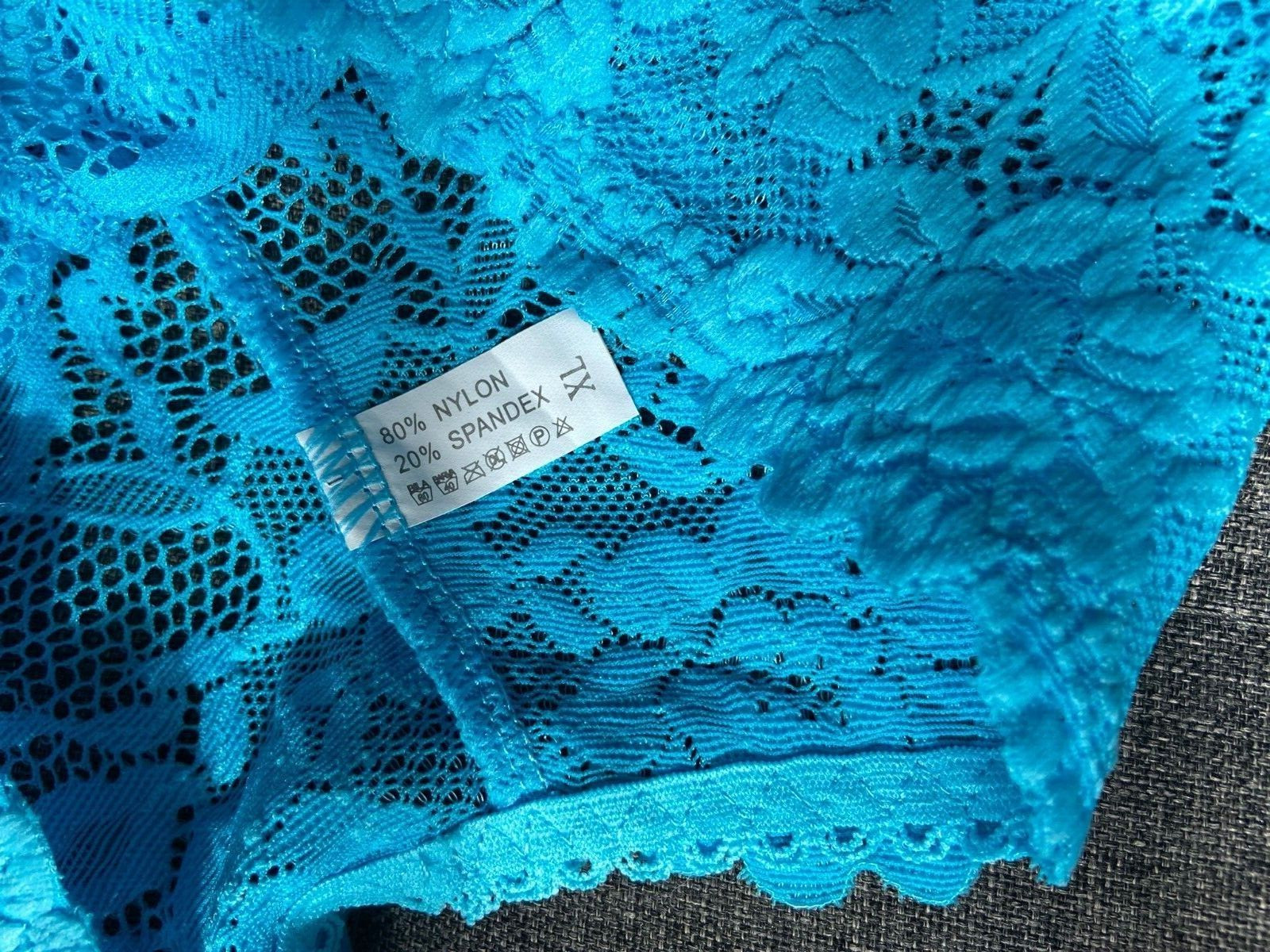 Ladies sexy blue lace french shorts boxers panties underwear lingerie size 10