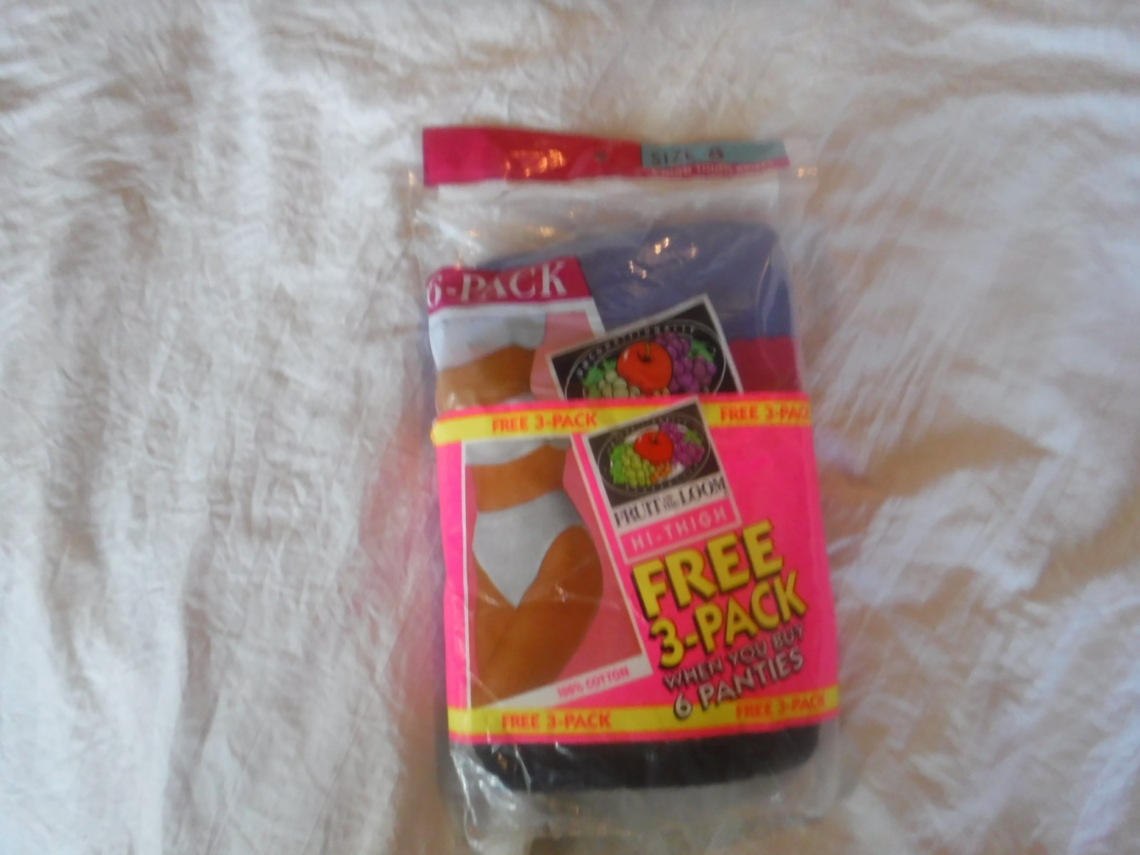 Fruit Of The Loom 6 High Thigh Briefs Womens Size 8 New