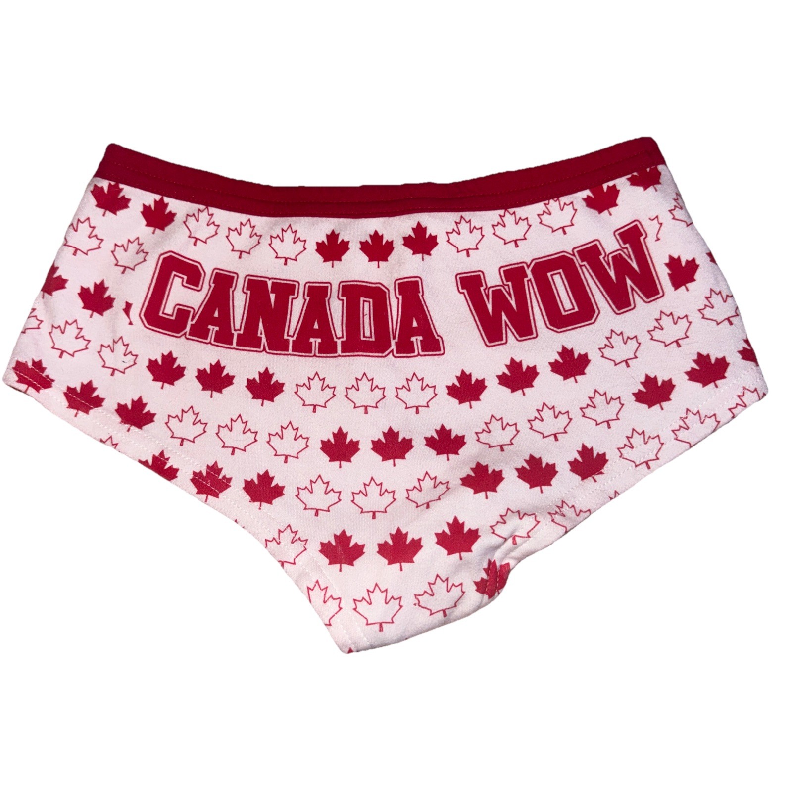 Calhoun Medium 100% Soft Cotton Women’s Briefs Canada Red White Maple Leaves