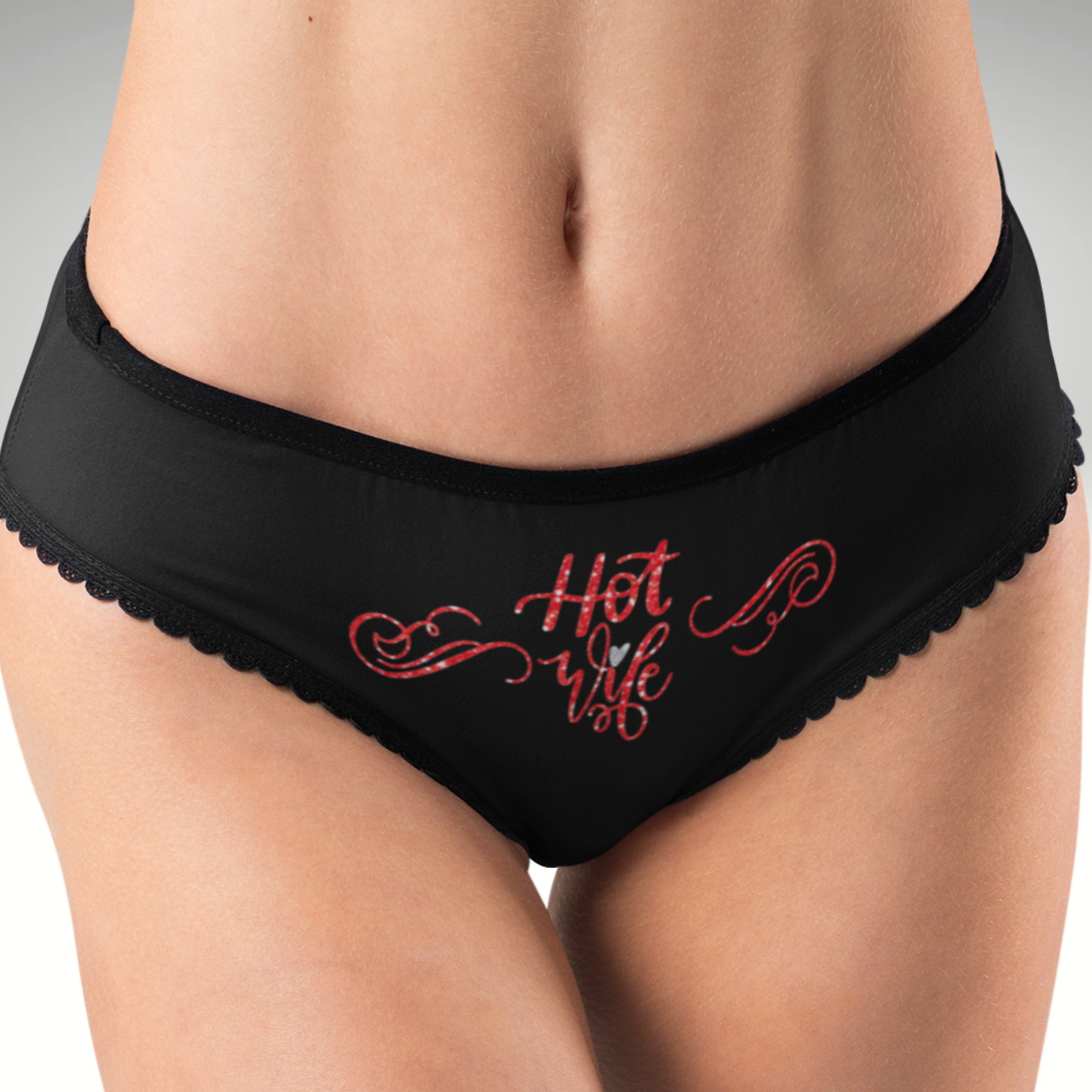 Hot Wife Hipster Panties Black | Flirty Bridal Lingerie Gift | XS–2XL